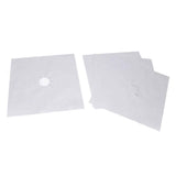 4Pcs Stove Burner Cover PTFE Coating Non Stick Gas Range Stove Top Protector Pad for Kitchen Cooking Silver 27x27cm 0.1mm In Australia - Darrahopens