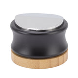 Coffee Distributor Stainless Steel Alloy Dual Head Adjustable Depth Coffee Leveler with Bamboo Base 53mm/2.09in