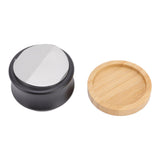 Coffee Distributor Stainless Steel Alloy Dual Head Adjustable Depth Coffee Leveler with Bamboo Base 53mm/2.09in
