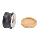 Coffee Distributor Stainless Steel Alloy Dual Head Adjustable Depth Coffee Leveler with Bamboo Base 53mm/2.09in