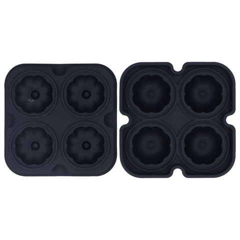 Pumpkin Ice Ball Mold 3D Pumpkin Shape Food Grade Silicone 4 Cells Easy Release Whiskey Ice Mold for Coffee Tea Cocktail Black In Australia - Darrahopens