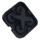 Pumpkin Ice Ball Mold 3D Pumpkin Shape Food Grade Silicone 4 Cells Easy Release Whiskey Ice Mold for Coffee Tea Cocktail Black