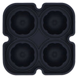Pumpkin Ice Ball Mold 3D Pumpkin Shape Food Grade Silicone 4 Cells Easy Release Whiskey Ice Mold for Coffee Tea Cocktail Black