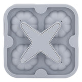 Pumpkin Ice Ball Mold 3D Pumpkin Shape Food Grade Silicone 4 Cells Easy Release Whiskey Ice Mold for Coffee Tea Cocktail Gray