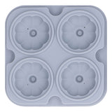 Pumpkin Ice Ball Mold 3D Pumpkin Shape Food Grade Silicone 4 Cells Easy Release Whiskey Ice Mold for Coffee Tea Cocktail Gray
