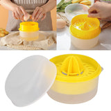 Lemon Squeezer 2 in 1 Juicer Juice Press Yolk Separator PP Hand Tool for Fruit Orange