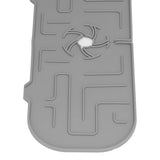 Faucet Handle Drip Catcher Tray Durable Silicone Sink Faucet Mat for Kitchen Bathroom Apartment Hotel Gray