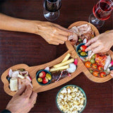 Aperitif Board 9.4in Eco Friendly Wood Nontoxic Odorless BPA Free Large Space Charcuterie Board for Aperitifs Cheese Right