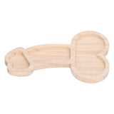 Novelty Aperitif Board 24cm 3 Part BPA Free Cheese Plate Beech Wood Practical Food Platter for Gift Housewarming Party Left