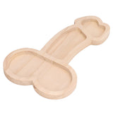 Novelty Aperitif Board 24cm 3 Part BPA Free Cheese Plate Beech Wood Practical Food Platter for Gift Housewarming Party Right