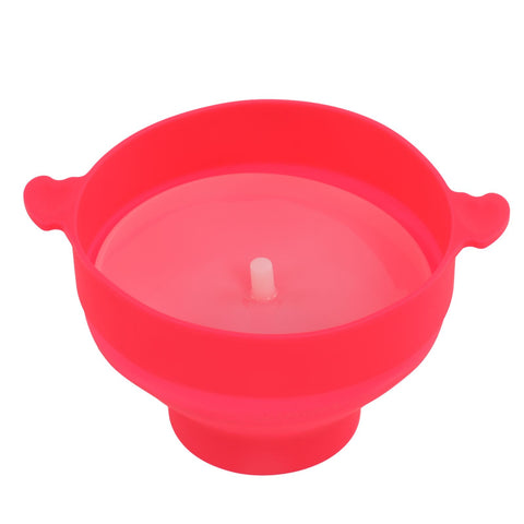 Microwavable Popcorn Bowl with Transparent Lid and Handle Collapsible Silicone Popcorn Maker for Home Rose Red In Australia - Darrahopens