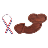 Aperitif Board C Type BPA Free Odorless Easy Cleaning Walnut 3 Large Spaces Cheese Serving Platter for Picnic Plate L In Australia - Darrahopens