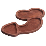 Aperitif Board C Type BPA Free Odorless Easy Cleaning Walnut 3 Large Spaces Cheese Serving Platter for Picnic Plate L In Australia - Darrahopens