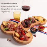 Aperitif Board 15.7in Eco Friendly Wood Nontoxic Odorless BPA Free Large Space Charcuterie Board for Steak Deli Cake Left