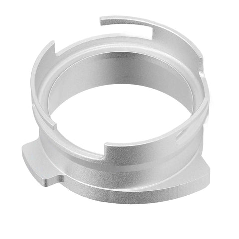 54mm Coffee Portafilter Dosing Funnel Aluminum Alloy Rotatable Dosing Funnel for Coffee Machine Silver In Australia - Darrahopens
