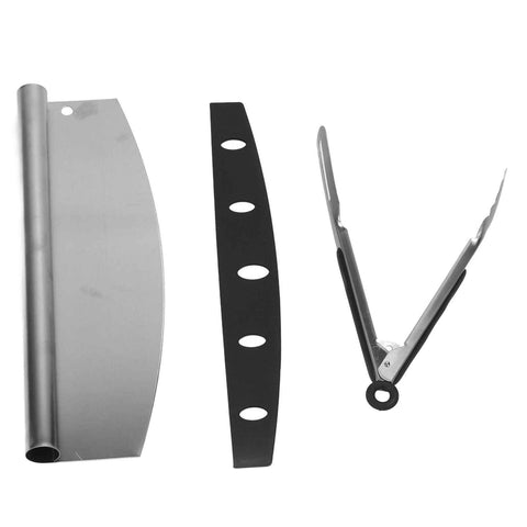 Pizza Cutter Food Grade Stainless Steel High Sharpness Ergonomic Design Rocking Pizza Cutter with Tong for Pizza Cake In Australia - Darrahopens