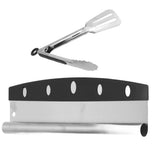 Pizza Cutter Food Grade Stainless Steel High Sharpness Ergonomic Design Rocking Pizza Cutter with Tong for Pizza Cake In Australia - Darrahopens