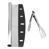 Pizza Cutter Food Grade Stainless Steel High Sharpness Ergonomic Design Rocking Pizza Cutter with Tong for Pizza Cake In Australia - Darrahopens