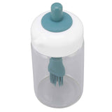 Press Control 2 in 1 Oil Bottle Dispenser Kitchen Glass Oil Bottle with Silicone Brush 230ml Dark Green In Australia - Darrahopens