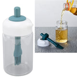 Press Control 2 in 1 Oil Bottle Dispenser Kitchen Glass Oil Bottle with Silicone Brush 230ml Dark Green