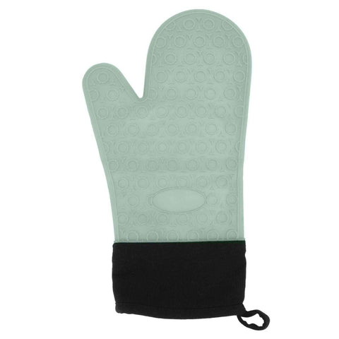 Silicone Oven Mitts Non Slip Kitchen Baking Gloves High Temperature Resistant 2 Fingers Long Green In Australia - Darrahopens