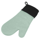 Silicone Oven Mitts Non Slip Kitchen Baking Gloves High Temperature Resistant 2 Fingers Long Green In Australia - Darrahopens