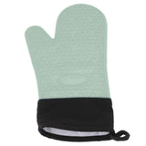 Silicone Oven Mitts Non Slip Kitchen Baking Gloves High Temperature Resistant 2 Fingers Long Green In Australia - Darrahopens