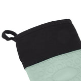Silicone Oven Mitts Non Slip Kitchen Baking Gloves High Temperature Resistant 2 Fingers Long Green