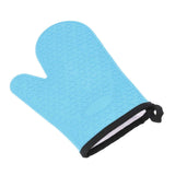 Silicone Oven Mitt High Temperature Resistant Waterproof Slip Proof Kitchen Baking Glove with Cotton Liner Blue In Australia - Darrahopens