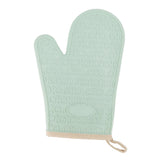 Silicone Oven Mitt High Temperature Resistant Waterproof Slip Proof Kitchen Baking Glove with Cotton Liner Green
