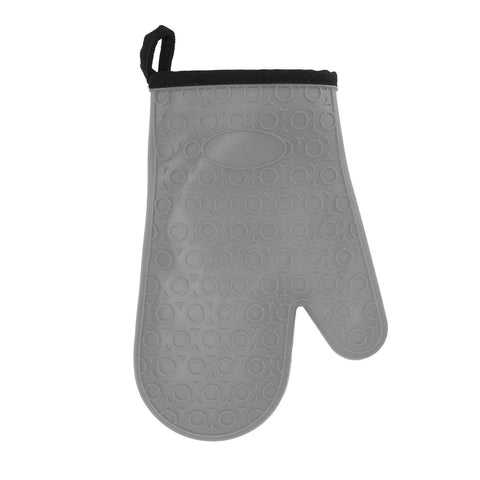 Silicone Oven Mitt High Temperature Resistant Waterproof Slip Proof Kitchen Baking Glove with Cotton Liner Gray In Australia - Darrahopens