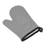 Silicone Oven Mitt High Temperature Resistant Waterproof Slip Proof Kitchen Baking Glove with Cotton Liner Gray In Australia - Darrahopens
