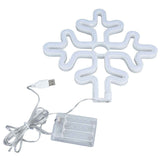 70in Neon Sign Romantic Christmas Snowflake Battery USB Powered LED Neon Light Decoration for Christmas Decoration 5V In Australia - Darrahopens