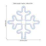 70in Neon Sign Romantic Christmas Snowflake Battery USB Powered LED Neon Light Decoration for Christmas Decoration 5V