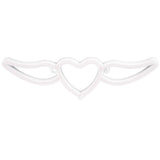 Heart Shaped Neon Light Safe Energy Saving Dual Power Heart Shaped Wings Neon Sign for Valentine's Day Wedding(Warm White Light Pink Light )