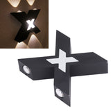 Wall Light IP65 Waterproof X Shaped 7W Aluminum Wall Mount Lamp for Corridor 85‑265V