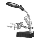 Soldering Station Magnifier Auxiliary Clip Stand Desktop Magnifying Glasses for Small Items Miniatures Projects