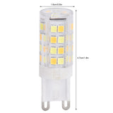 10PCS G9 220V LED Lamp Dimmable Ceramic LED Bulb Replace Halogen Lamp for ChandelierG9 5W 52LED