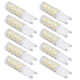 10PCS G9 220V LED Lamp Dimmable Ceramic LED Bulb Replace Halogen Lamp for ChandelierG9 7W 64LED
