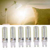 6Pcs G9 Silicone Bulbs 5W 104LED Light Bulb IP45 Waterproof for Home Chandelier Wall Lamp 220VWarm Light
