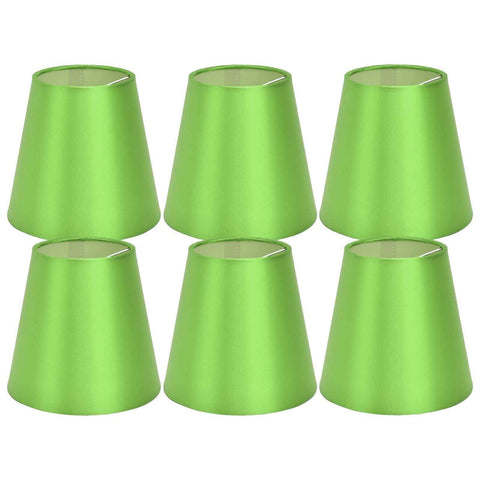 6PCS E14 Lamp Shade Fabric Lampshade Table Lamp Ceiling Lamp Shade for Bedroom Living RoomFluorescent Green PX157 In Australia - Darrahopens
