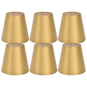 6PCS E14 Lamp Shade Fabric Lampshade Table Lamp Ceiling Lamp Shade for Bedroom Living RoomGold PX153 In Australia - Darrahopens