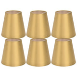 6PCS E14 Lamp Shade Fabric Lampshade Table Lamp Ceiling Lamp Shade for Bedroom Living RoomGold PX153 In Australia - Darrahopens