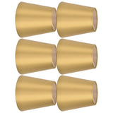 6PCS E14 Lamp Shade Fabric Lampshade Table Lamp Ceiling Lamp Shade for Bedroom Living RoomGold PX153 In Australia - Darrahopens