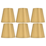 6PCS E14 Lamp Shade Fabric Lampshade Table Lamp Ceiling Lamp Shade for Bedroom Living RoomGold PX153