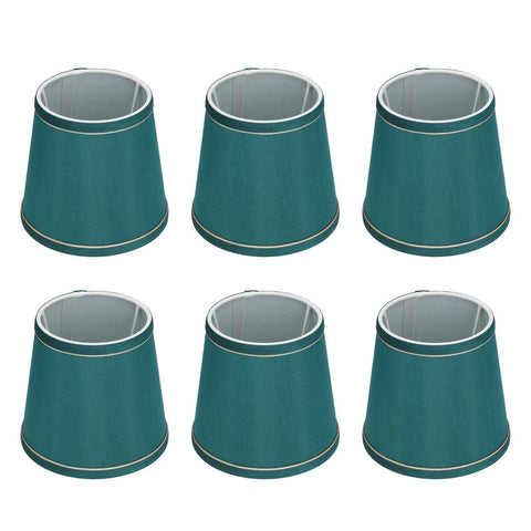 6PCS Fabric Lampshade Modern Simple Fabric Light Lampshade Phnom Penh Craftsmanship for E14 LampDark Green (PX198) In Australia - Darrahopens