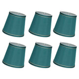 6PCS Fabric Lampshade Modern Simple Fabric Light Lampshade Phnom Penh Craftsmanship for E14 LampDark Green (PX198) In Australia - Darrahopens