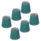 6PCS Fabric Lampshade Modern Simple Fabric Light Lampshade Phnom Penh Craftsmanship for E14 LampDark Green (PX198) In Australia - Darrahopens