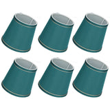 6PCS Fabric Lampshade Modern Simple Fabric Light Lampshade Phnom Penh Craftsmanship for E14 LampDark Green (PX198)