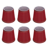 6PCS Fabric Lampshade Modern Simple Fabric Light Lampshade Phnom Penh Craftsmanship for E14 LampWine Red (PX43) In Australia - Darrahopens